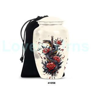 Gran oferta, urna de cremación de serpiente grande para adultos para cenizas humanas, urna funeraria decorativa de tamaño completo con bolsa de terciopelo gratis - Product Image 4