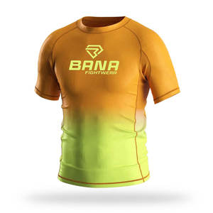 T-shirt de compression unisexe 2024, rashguard, polyester/spandex lourd, manches courtes, été, natation, MMA, logo personnalisé - Product Image 5