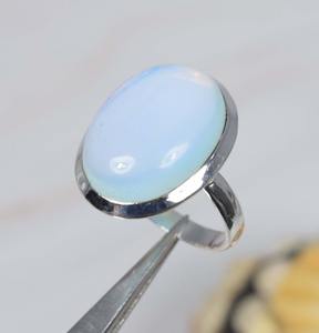 แหวนอัญมณีแฟชั่นสีเงิน925โอปอลสีขุ่นแหวนสง่างามเครื่องประดับแฮนด์เมดจี้รูปวงรีของขวัญสำหรับคริสต์มาส - Product Image 4