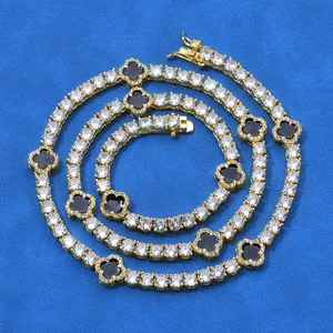 Collar de Trébol de la Suerte 2025 al por Mayor, Plata S925, Moissanita, Joyería Hip Hop, Colgante para Fiesta, 16-24 Pulgadas, Venta al por Mayor - Product Image 5