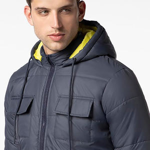 Chaquetas Acolchadas de Invierno para Hombre, Color Azul, Personalizadas con Impresión, Capucha Desmontable, Reversibles, Chaquetas Inflables - Product Image 4