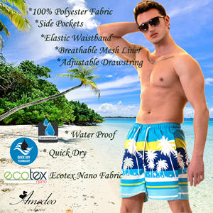 Pantalones cortos de playa de verano personalizados, tabla de natación de talla grande para hombre, bañador a rayas hecho en Turquía, cadenas de suministro ágiles - Product Image 1