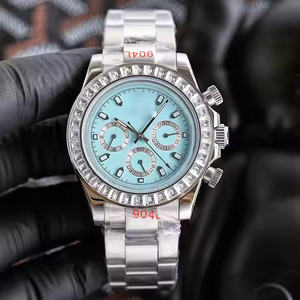 Montre Homme de Luxe en Quartz Analogique avec Diamants, Style Business en Acier Inoxydable avec Moissanite - Product Image 3