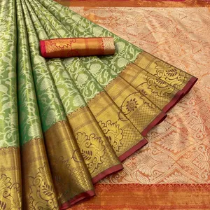 FULPARI WOMAN SAREE new work saree party wear we traditional Indian sari Fabric: Banarasi Silk Length: 6.3 meters