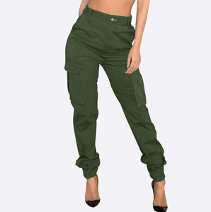 KATBROS INDUSTRY OEM Venta al por Mayor Pantalones Cargo Casuales de Invierno para Mujer, Cintura Elástica, Tela de Lona/Algodón/Poliéster, Personalizables, Alta Calidad - Product Image 5