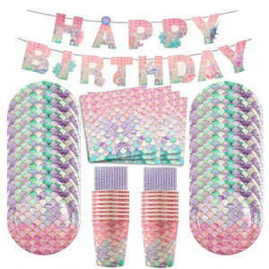 Set de Decoración Desechable para Fiesta de Cumpleaños para Niñas con Globos de Látex y Artículos para una Feliz Celebración de Cumpleaños - Product Image 2