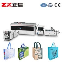 Machine de fabrication de sacs de courses en non-tissé à poignée souple, entièrement automatique, à formage unique, ZX-LT500, avec PLC et moteur