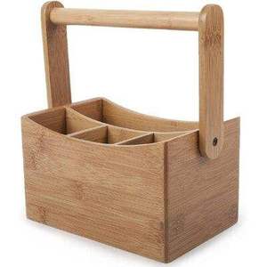 Haute qualité à la main en bois Caddy 4 compartiments couverts organisateur nouveau Style cuisine outils vaisselle stockage Caddy Excellent - Product Image 1