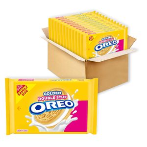OREO Double Stuf' Golden Sandwich Cookies, Family Size, 12-18.71 oz - Product Image 1