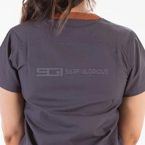 ชุดยูนิฟอร์มพยาบาลผ้าแคนวาสคุณภาพสูง ชุดสครับแพทย์สำหรับฤดูร้อน ชุดสครับแพทย์โรงพยาบาล ขายส่ง - Product Image 5