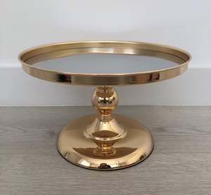 Nouveauté, support à gâteau rond en acier inoxydable de luxe, centre de table de mariage, support à gâteau en métal pour fête du thé - Product Image 6