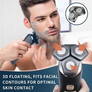 Cabezales de Afeitado de Repuesto de Triple Cuchilla para Afeitadoras Serie IPX7, Resistentes al Agua, Paquete de 2, Gris, para Uso Facial - Product Image 5