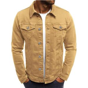 Chaqueta vaquera informal de algodón 100% para hombre, ropa de calle de invierno de alta calidad, servicio OEM teñido liso, procesamiento terminado - Product Image 1