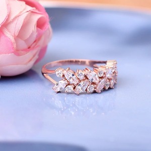 Hermosa Marquesa corte Moissanite diamante compromiso boda banda anillo joyería personalizada excelente corte mejor regalo para ella - Product Image 2