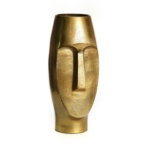 Vase à fleurs en métal de forme ovale de mariage décoratif à la maison de conception européenne de fantaisie avec la personnalisation disponible - Product Image 5