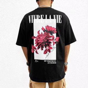 T-shirt chrétien pour homme, c'est jamais de la chance, toujours Dieu, foi, t-shirt graphique, streetwear religieux, haut en coton surdimensionné - Product Image 1