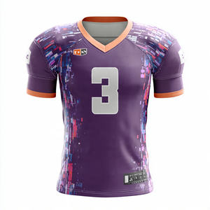 Ensemble de maillot de football à col en V et pantalon de football imprimé, 100% polyester, uniformes de football - Product Image 4
