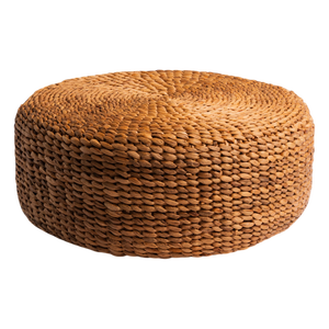 Pouf bohème en jacinthe d'eau - Product Image 1
