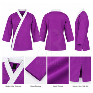 Prix de gros usine – Uniforme de karaté pour adulte, 100 % coton respirant, séchage rapide, tenue d'entraînement d'arts martiaux, meilleure vente - Product Image 5
