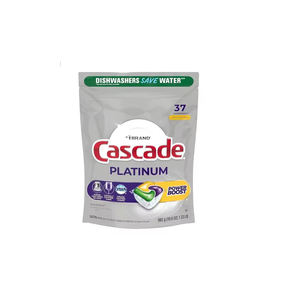 Cápsulas de Detergente para Lavavajillas Cascade Platinum ActionPacs, Aroma a Limón, 36 Unidades, Hecho en EE. UU., Alta Concentración - Product Image 1