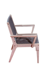 Ove Ensemble de meubles modernes en bois massif pour l'extérieur 4 chaises confortables avec accoudoir Design portable durable pour hôtels jardins appartements - Product Image 3