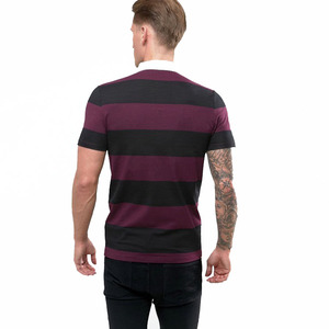 2025 moda hombres rayas diseño impreso Polo camiseta logotipo personalizado estampado en blanco botón abajo Polo Camisetas Hombre - Product Image 2