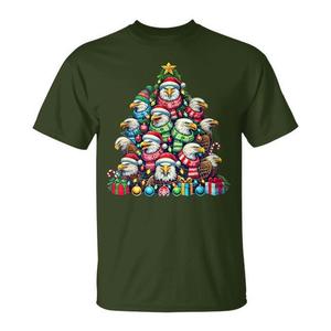 T-Shirt Promozionale Natalizia con Design Aquila e Albero di Natale - Product Image 1