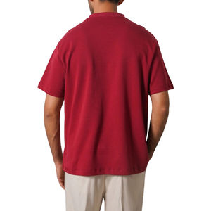 Venta al por mayor 100% algodón Oversize transpirable anti-pilling camisetas plata serigrafía de punto Loose Fit diseño en blanco camisas - Product Image 6