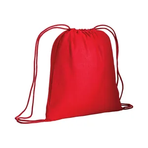 Zaino sportivo personalizzato in cotone con coulisse e gadget promozionali - Product Image 3