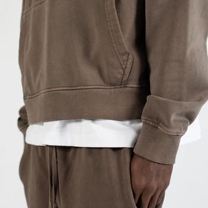 Sweat à capuche surdimensionné 100% coton pour homme Pull vierge de luxe lourd Impression personnalisée Streetwear pour l'hiver - Product Image 5