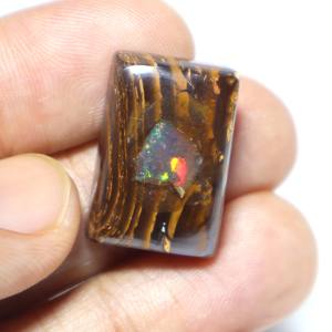 โอปอลบอลเดอร์ออสเตรเลียแท้ รูปทรงสี่เหลี่ยม คาโบชอง พลอยหลวม สีธรรมชาติ 100% คุณภาพเยี่ยม สำหรับทำเครื่องประดับ - Product Image 2