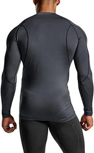 Top Trendy Rash Guards para hombres Logotipo personalizado Opción Four Way Stretch Gym Wear Camisetas de compresión a precios muy baratos - Product Image 2