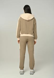 Ensemble de survêtement personnalisé slim pour femmes survêtement avec fermeture éclair pour l'automne ensemble de jogging à capuche solide joggers pantalons vêtements femmes ensemble de pantalons deux pièces - Product Image 2