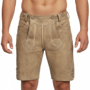 Shorts en cuir de chèvre bavarois pour hommes, Hosen Kurz Trachtenleder, respirants, fermeture à boutons, toutes tailles, Oktoberfest - Product Image 6