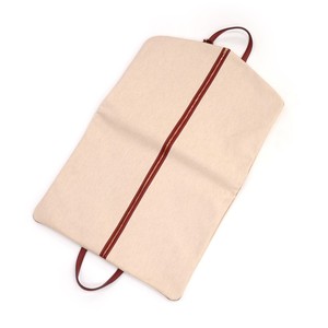 Sac de rangement anti-poussière pour vêtements en toile et cuir de luxe, nouveau design, rouge, logo personnalisé, organisateur suspendu, fermetures éclair, haute qualité, respirant - Product Image 3