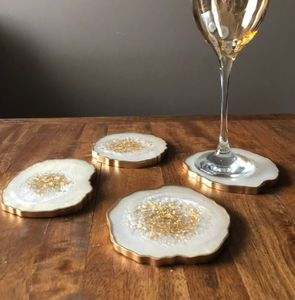 Juego DE PRODUCTOS DE FÁBRICA DE posavasos de té de resina de cuatro flores, proveedor al por mayor, posavasos decorativos con alfombrillas y almohadillas - Product Image 2