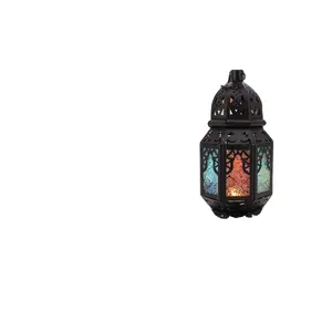 Luminária suspensa retrô marrocos, candelabro de metal do vintage do marrocos, pendurado na vela, para casamento, lanterna lr020