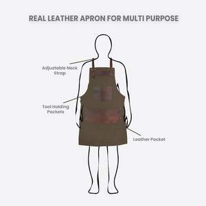 Unisex adjustable multi pocket denim <b>apron</b> for Chef Kitchen BBQ and Studio - Product Image 3