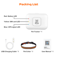 Traceur GPS intelligent G63 4G LTE pour chien et chat avec localisation GPS WiFi LBS, géolocalisation, alarme SOS et moniteur d'activité