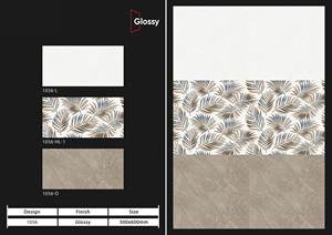 Couleurs personnalisées indiennes 300X600mm Carrelages muraux intérieurs en céramique Cuisine Salle de bain Blanc et gris de la meilleure qualité - Product Image 3