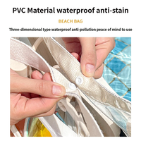 Sac de plage en PVC transparent, grand sac de voyage et de bain imperméable pour l'été, organisateur de cosmétiques et de produits de toilette