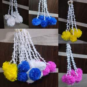 Ajniandha latkan-Borlas florales indias para decoración de escenario, adornos florales de haldi para decoración de escenario - Product Image 4