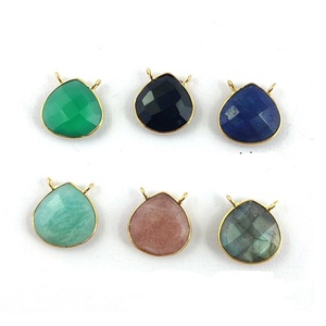 <b>Heart</b> Shape Bezel Pendant for Children Gemstone Accessory - Product Image 1