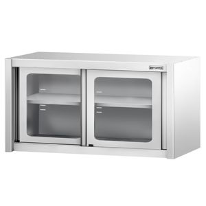 Armario de Pared Comercial de Acero Inoxidable / Mueble de Cocina - 1200x400x650mm - con Puertas Corredizas de Vidrio - Product Image 6