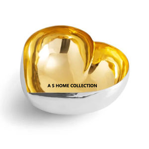 Decoración navideña de metal dorado en mármol decorativo tuercas tazón para servir - Product Image 4