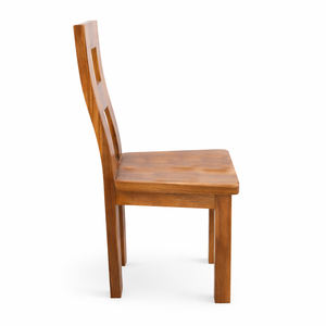 Silla de Comedor de Madera de Suar Sólida y Estética, Hecha a Mano, Acabado Natural Moderno, Respaldo Alto, Construcción Resistente para Hogar u Hotel - Product Image 3