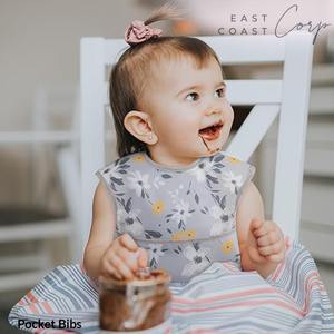 Waterproof 100% Cotton Feeding Bib with Snap <b>Button</b> Closure OEM Service <b>Baby</b> & Toddler Bibs for Infants - Product Image 3