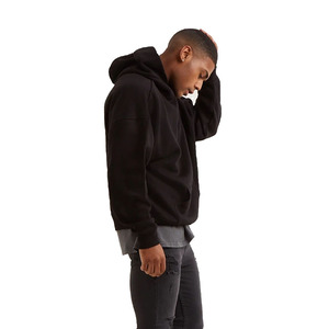 เสื้อฮู้ดคุณภาพพรีเมี่ยมสำหรับผู้ชายดีไซน์สีพื้นแบบปัก - Product Image 2