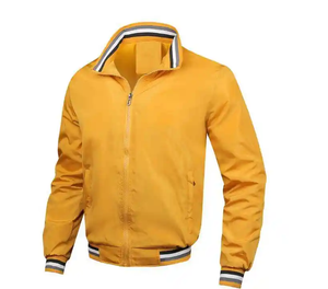 Blousons universitaires fins sans col, vierges, personnalisables avec logo sur le devant, style vintage, pour hommes - Product Image 5