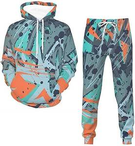 Vente en gros de survêtements 2 pièces pour hommes, sweat à capuche XL personnalisé grande taille, survêtement de course et de jogging athlétique, entraînement d'hiver 100% coton - Product Image 1